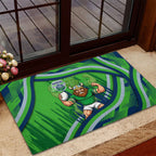 Canberra Raiders Rugby Mascot Rubber Doormat Fierce Athlete Graphic in Sports Style