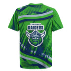 Canberra Raiders Rugby Mascot Rugby Jersey Fierce Athlete Graphic in Sports Style