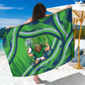 Canberra Raiders Rugby Mascot Sarong Fierce Athlete Graphic in Sports Style
