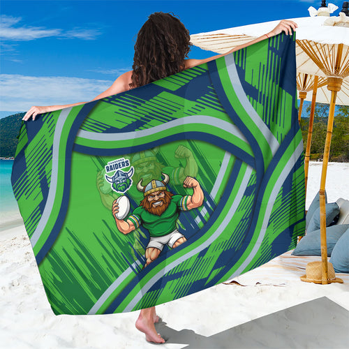 Canberra Raiders Rugby Mascot Sarong Fierce Athlete Graphic in Sports Style