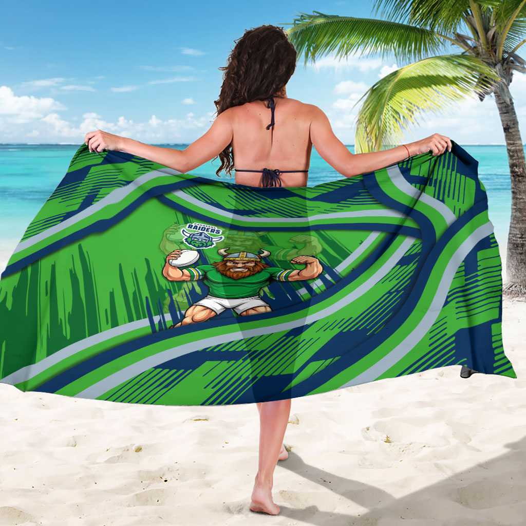Canberra Raiders Rugby Mascot Sarong Fierce Athlete Graphic in Sports Style