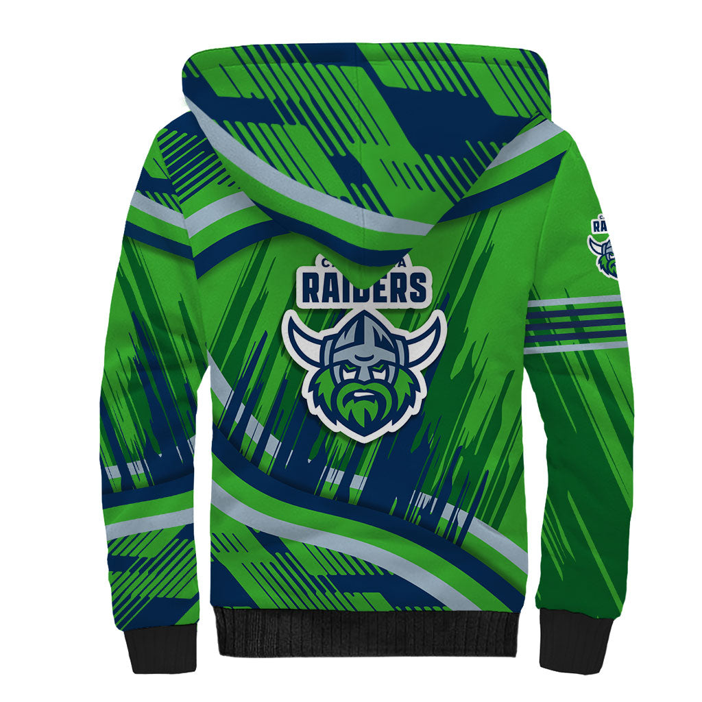Canberra Raiders Rugby Mascot Sherpa Hoodie Fierce Athlete Graphic in Sports Style