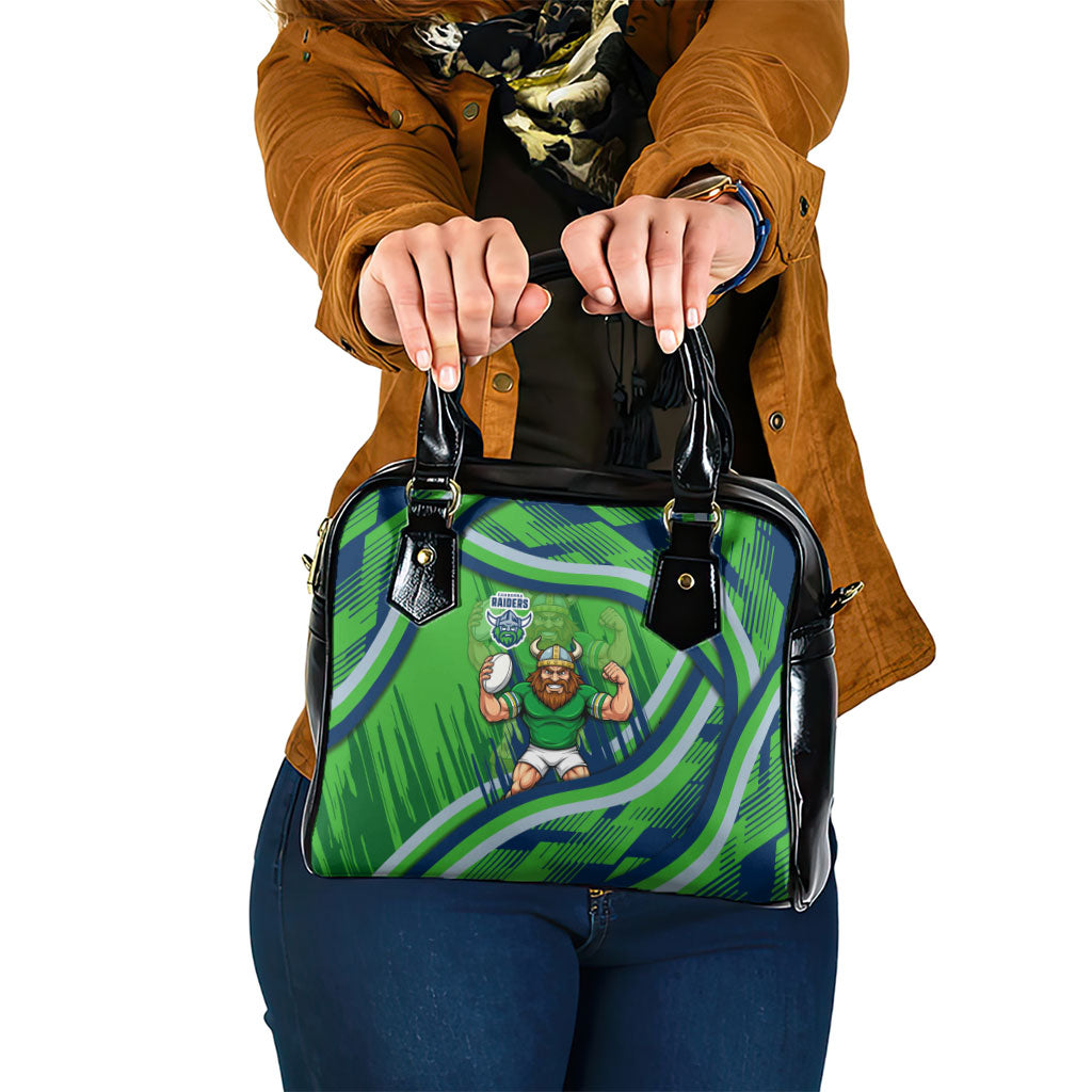 Canberra Raiders Rugby Mascot Shoulder Handbag Fierce Athlete Graphic in Sports Style