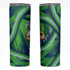 Canberra Raiders Rugby Mascot Skinny Tumbler Fierce Athlete Graphic in Sports Style