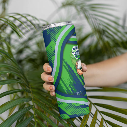 Canberra Raiders Rugby Mascot Skinny Tumbler Fierce Athlete Graphic in Sports Style