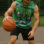 Canberra Raiders Rugby Mascot Sleeveless Hoodie Fierce Athlete Graphic in Sports Style