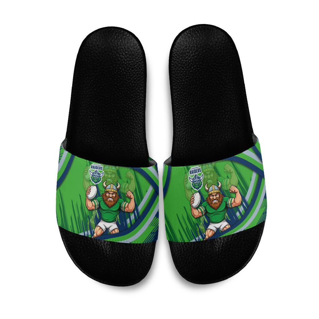 Canberra Raiders Rugby Mascot Slide Sandals Fierce Athlete Graphic in Sports Style