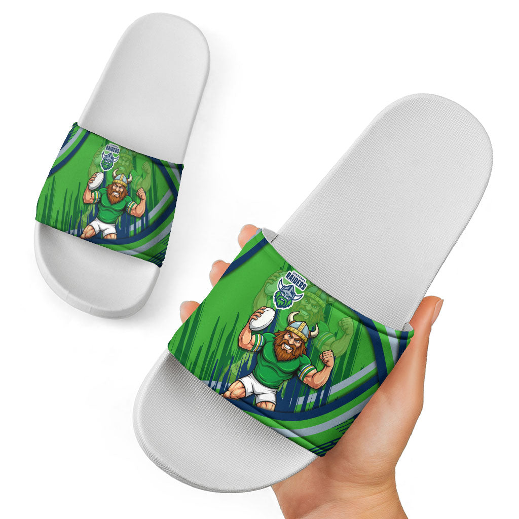 Canberra Raiders Rugby Mascot Slide Sandals Fierce Athlete Graphic in Sports Style