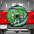 Canberra Raiders Rugby Mascot Spare Tire Cover Fierce Athlete Graphic in Sports Style