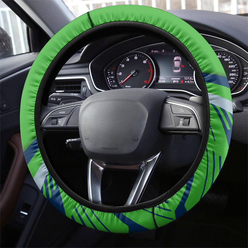 Canberra Raiders Rugby Mascot Steering Wheel Cover Fierce Athlete Graphic in Sports Style