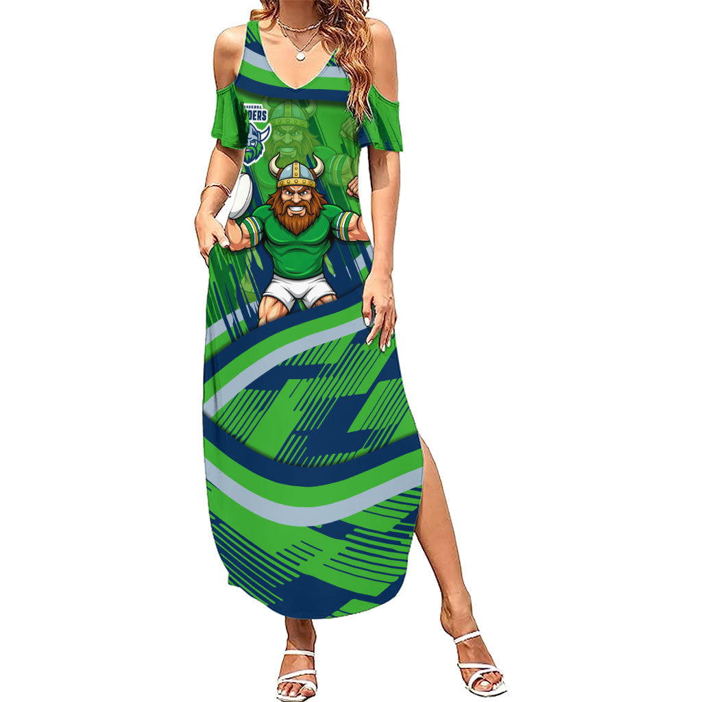 Canberra Raiders Rugby Mascot Summer Maxi Dress Fierce Athlete Graphic in Sports Style