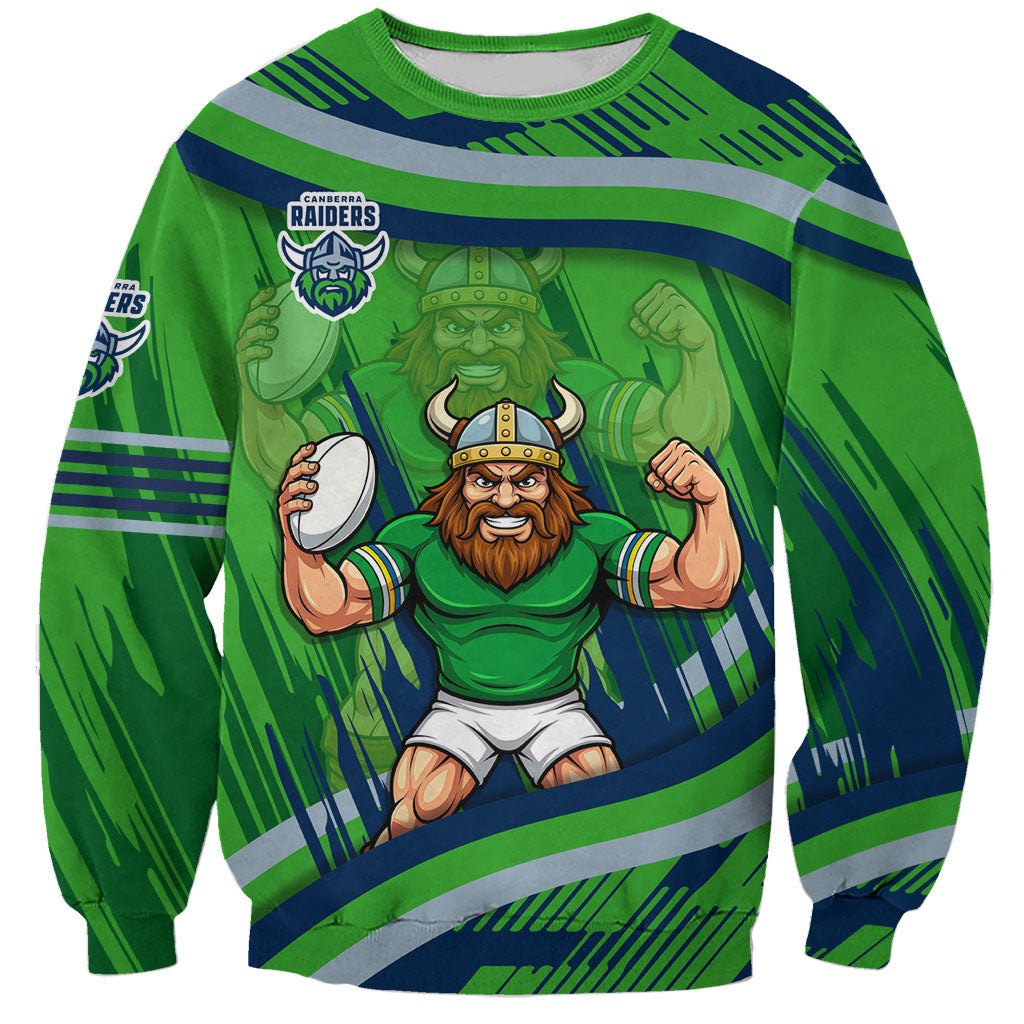 Canberra Raiders Rugby Mascot Sweatshirt Fierce Athlete Graphic in Sports Style