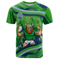 Canberra Raiders Rugby Mascot T Shirt Fierce Athlete Graphic in Sports Style