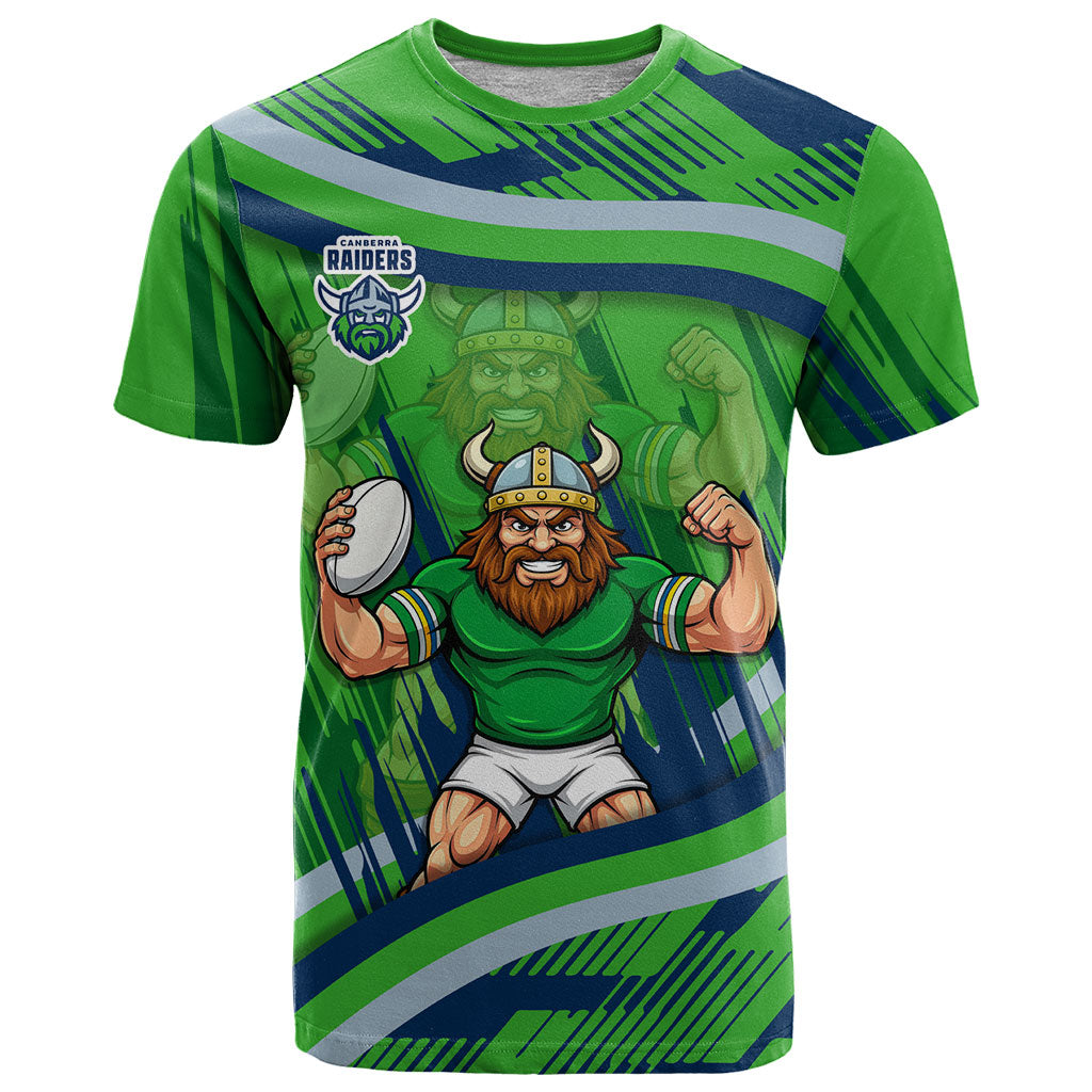 Canberra Raiders Rugby Mascot T Shirt Fierce Athlete Graphic in Sports Style