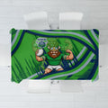 Canberra Raiders Rugby Mascot Tablecloth Fierce Athlete Graphic in Sports Style