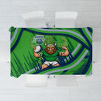 Canberra Raiders Rugby Mascot Tablecloth Fierce Athlete Graphic in Sports Style