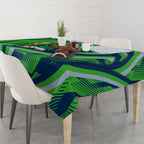 Canberra Raiders Rugby Mascot Tablecloth Fierce Athlete Graphic in Sports Style