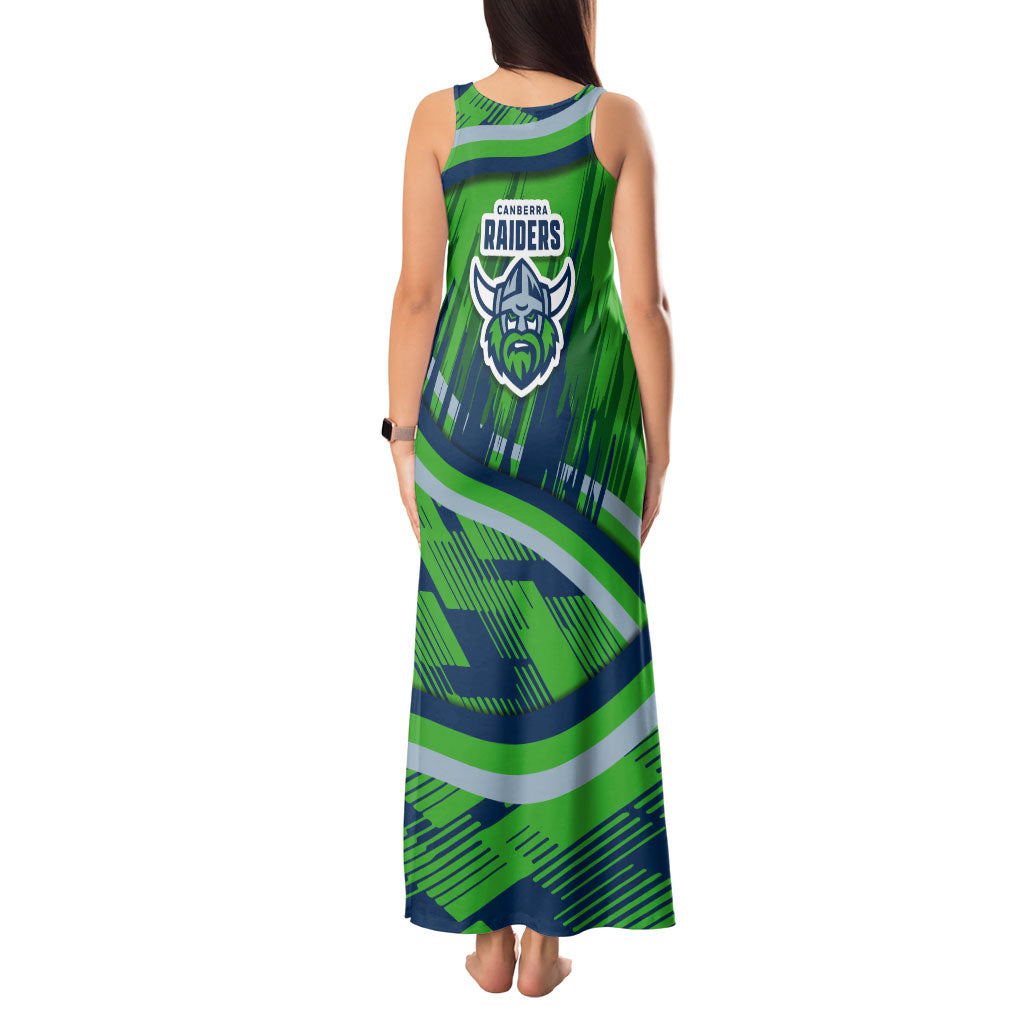 Canberra Raiders Rugby Mascot Tank Maxi Dress Fierce Athlete Graphic in Sports Style