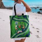 Canberra Raiders Rugby Mascot Tote Bag Fierce Athlete Graphic in Sports Style