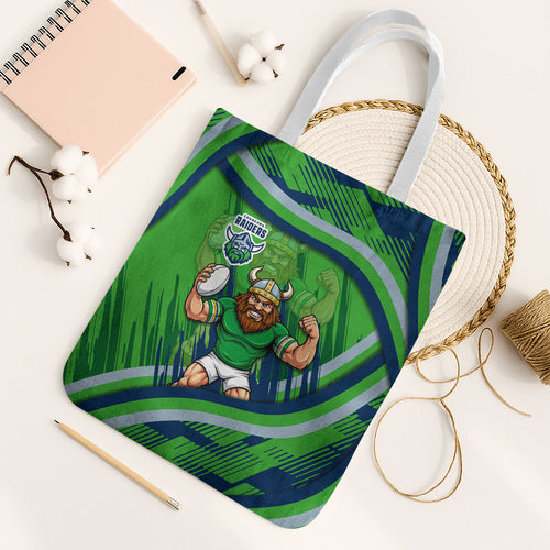 Canberra Raiders Rugby Mascot Tote Bag Fierce Athlete Graphic in Sports Style