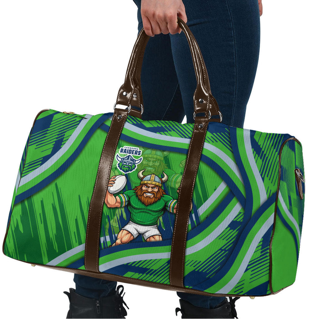 Canberra Raiders Rugby Mascot Travel Bag Fierce Athlete Graphic in Sports Style
