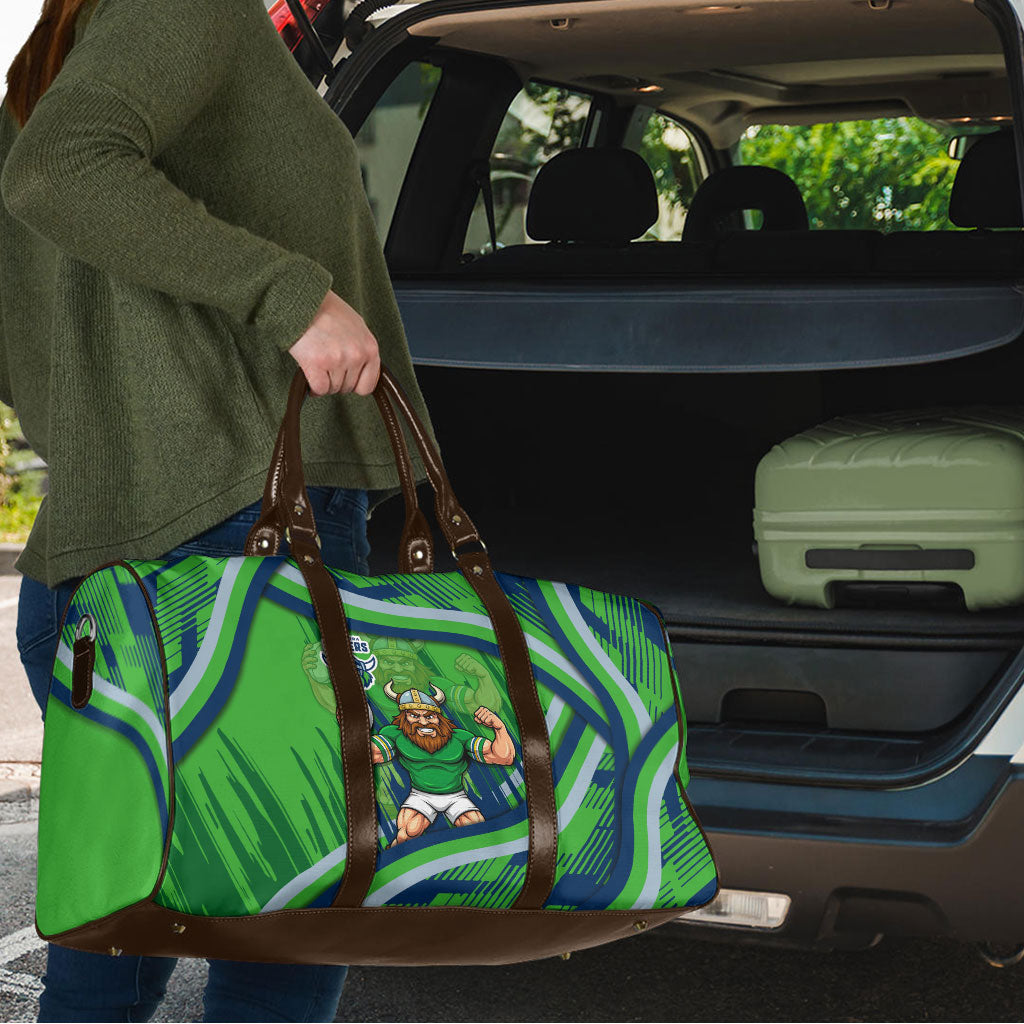 Canberra Raiders Rugby Mascot Travel Bag Fierce Athlete Graphic in Sports Style