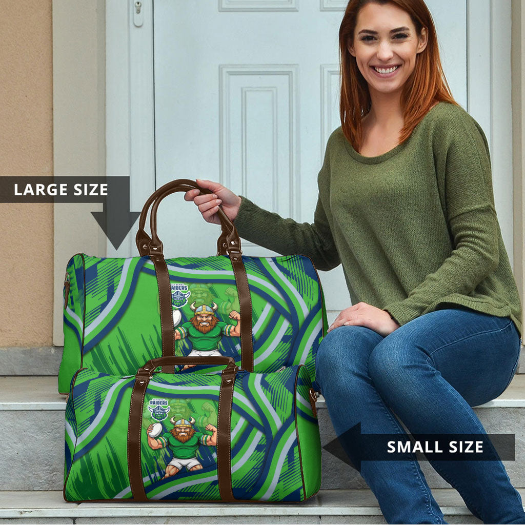 Canberra Raiders Rugby Mascot Travel Bag Fierce Athlete Graphic in Sports Style
