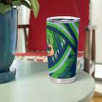 Canberra Raiders Rugby Mascot Tumbler Cup Fierce Athlete Graphic in Sports Style
