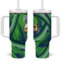 Canberra Raiders Rugby Mascot Tumbler With Handle Fierce Athlete Graphic in Sports Style