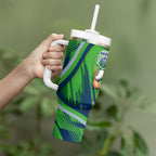 Canberra Raiders Rugby Mascot Tumbler With Handle Fierce Athlete Graphic in Sports Style