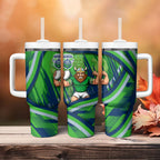Canberra Raiders Rugby Mascot Tumbler With Handle Fierce Athlete Graphic in Sports Style