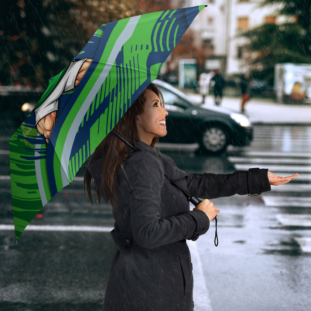 Canberra Raiders Rugby Mascot Umbrella Fierce Athlete Graphic in Sports Style