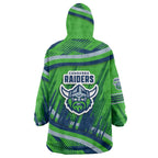 Canberra Raiders Rugby Mascot Wearable Blanket Hoodie Fierce Athlete Graphic in Sports Style