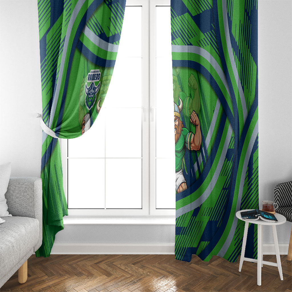 Canberra Raiders Rugby Mascot Window Curtain Fierce Athlete Graphic in Sports Style