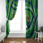 Canberra Raiders Rugby Mascot Window Curtain Fierce Athlete Graphic in Sports Style