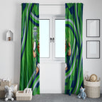 Canberra Raiders Rugby Mascot Window Curtain Fierce Athlete Graphic in Sports Style