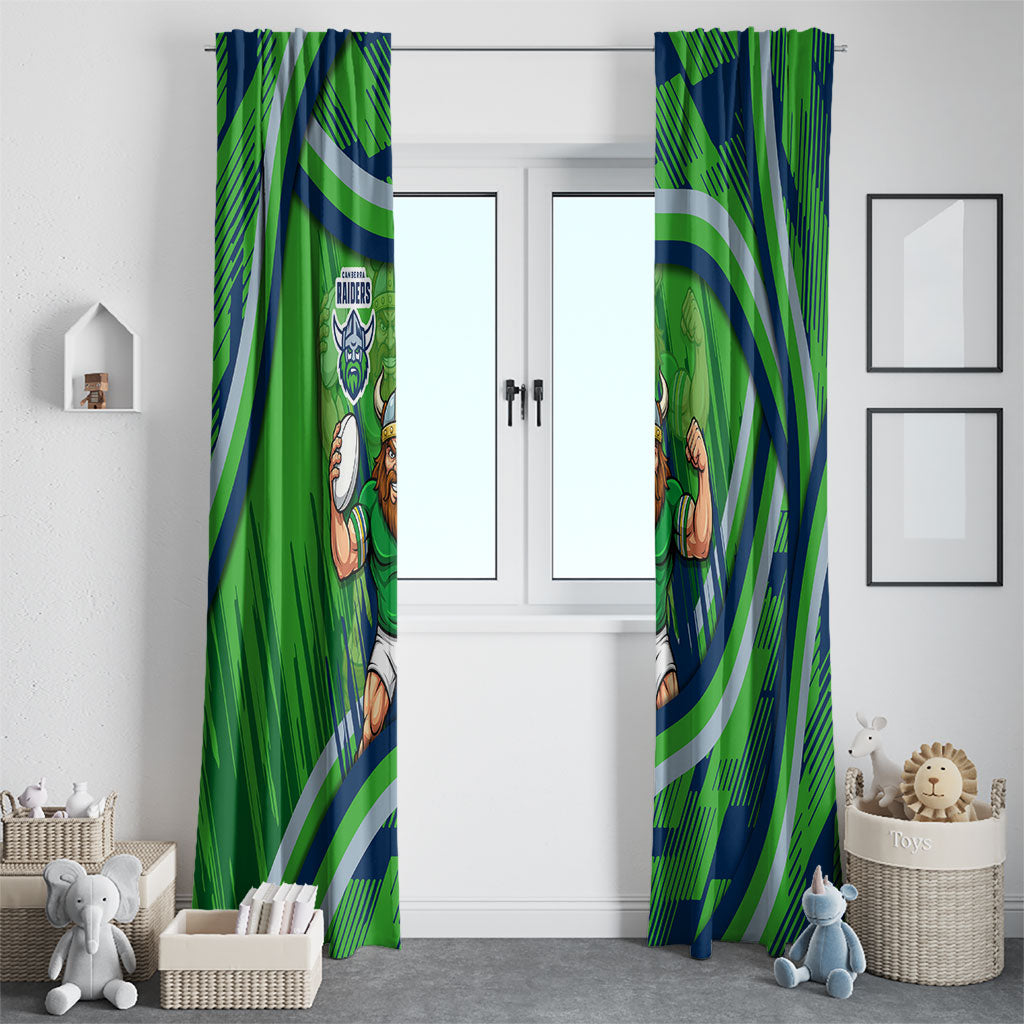Canberra Raiders Rugby Mascot Window Curtain Fierce Athlete Graphic in Sports Style