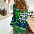 Canberra Raiders Rugby Mascot Women Casual Shirt Fierce Athlete Graphic in Sports Style