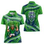 Canberra Raiders Rugby Mascot Women Polo Shirt Fierce Athlete Graphic in Sports Style