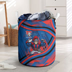 Newcastle Knights Rugby Mascot Laundry Basket Fierce Athlete Graphic in Sports Style