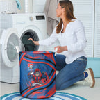 Newcastle Knights Rugby Mascot Laundry Basket Fierce Athlete Graphic in Sports Style