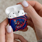 Newcastle Knights Rugby Mascot AirPods Case Fierce Athlete Graphic in Sports Style