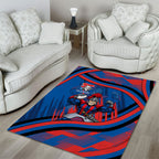 Newcastle Knights Rugby Mascot Area Rug Fierce Athlete Graphic in Sports Style