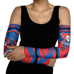 Newcastle Knights Rugby Mascot Arm Sleeves Fierce Athlete Graphic in Sports Style