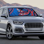 Newcastle Knights Rugby Mascot Auto Sun Shade Fierce Athlete Graphic in Sports Style