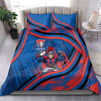 Newcastle Knights Rugby Mascot Bedding Set Fierce Athlete Graphic in Sports Style