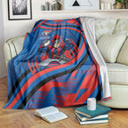 Newcastle Knights Rugby Mascot Blanket Fierce Athlete Graphic in Sports Style