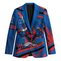 Newcastle Knights Rugby Mascot Blazer Fierce Athlete Graphic in Sports Style