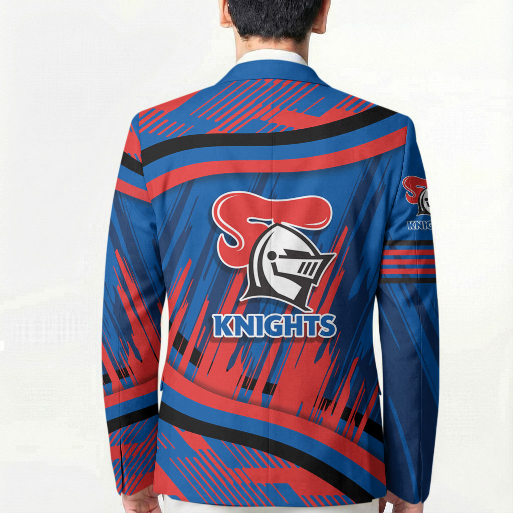 Newcastle Knights Rugby Mascot Blazer Fierce Athlete Graphic in Sports Style