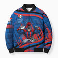Newcastle Knights Rugby Mascot Bomber Puffer Jacket Fierce Athlete Graphic in Sports Style